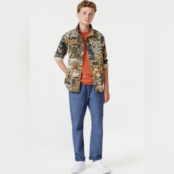 FREE ASSEMBLY ~ Desert Camel Camo Patchwork Chore Jacket ~ Youth L (10/12) - Picture 3 of 12